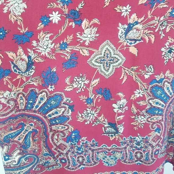 🌸 Lucky Brand | Bohemian Floral Jersey Top S - Picture 6 of 13